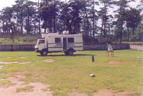 Mobile laboratory on monitoring duty in Jaintia Hills District